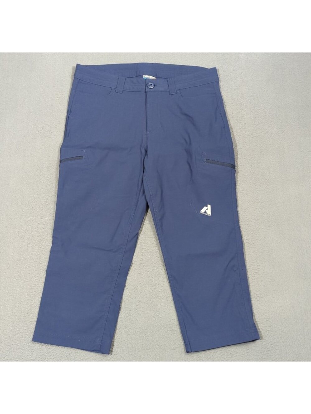Eddie Bauer First Ascnet Pants Women's 4 Blue Capri Nylon Cargo Outdoor Hiking